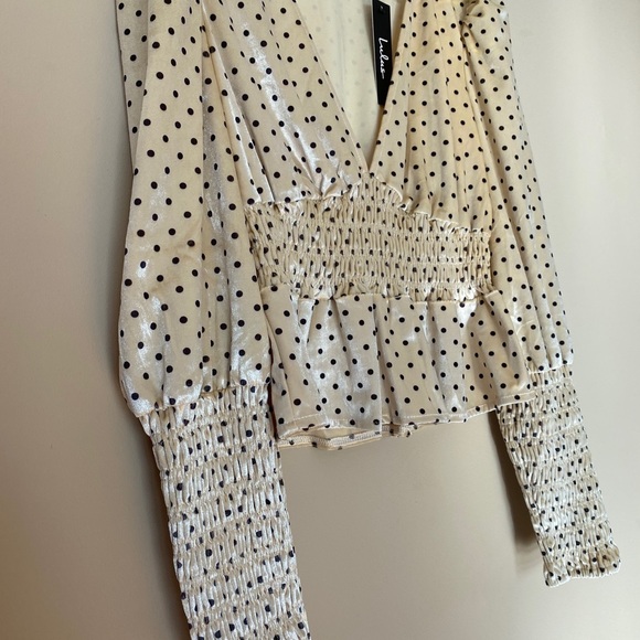 Lulus long sleeve velvet blouse - Picture 3 of 5